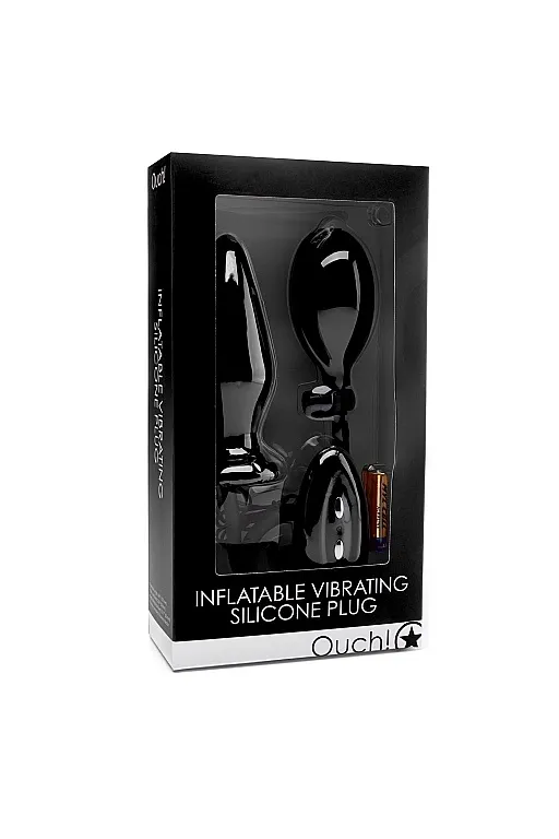 расширяющаяся анальная пробка с вибрацией inflatable vibrating silicone plug в Сочи