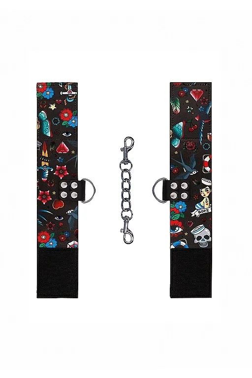 наручники на цепочке printed hand cuffs old school tattoo style в Сочи