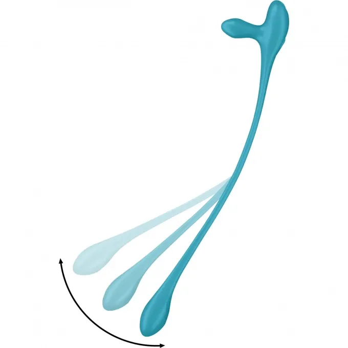 многофункциональный гибкий вибромассажер для пар satisfyer plug & play1, силикон, аквамарин, 43,5 см в Сочи