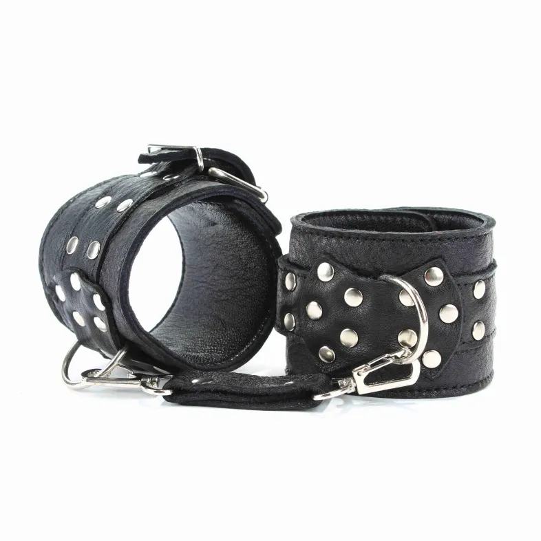 наручники  из кожи с пряжкой 6 см 51007ars в Сочи