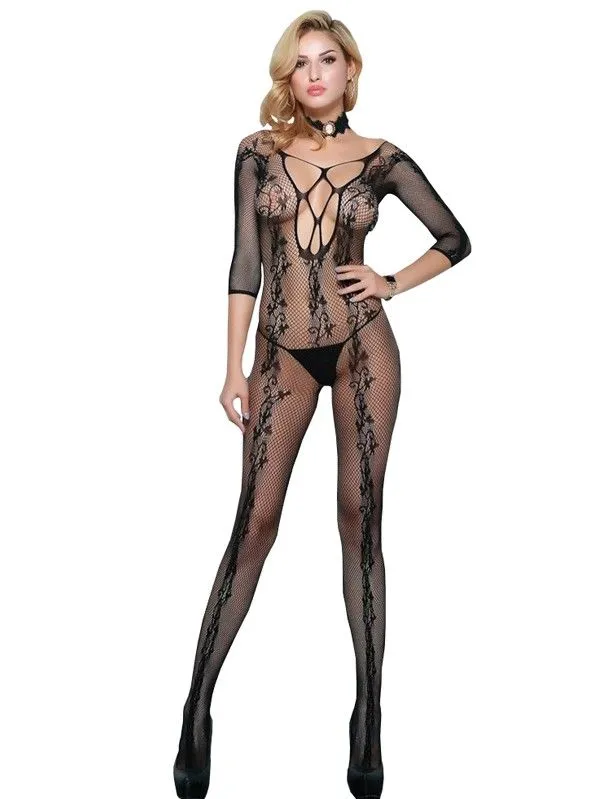 Эротическое комбинезон-сетка, черная в Сочи