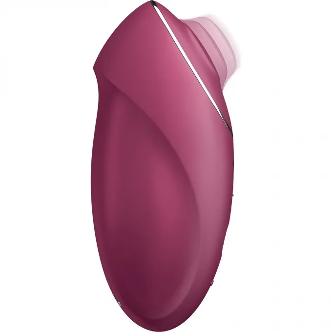 вибромассажер satisfyer tap & climax 1, силикон, бордовый, 11 см в Сочи