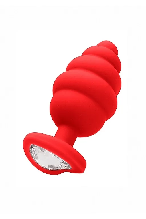 анальная пробка extra large ribbed diamond heart plug в Сочи