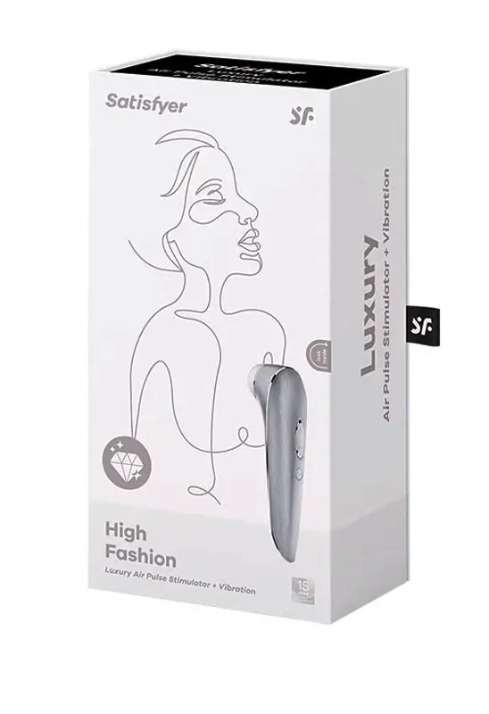 вибро-вакуумно-волновой стимулятор satisfyer high fashion, серебристый в Сочи