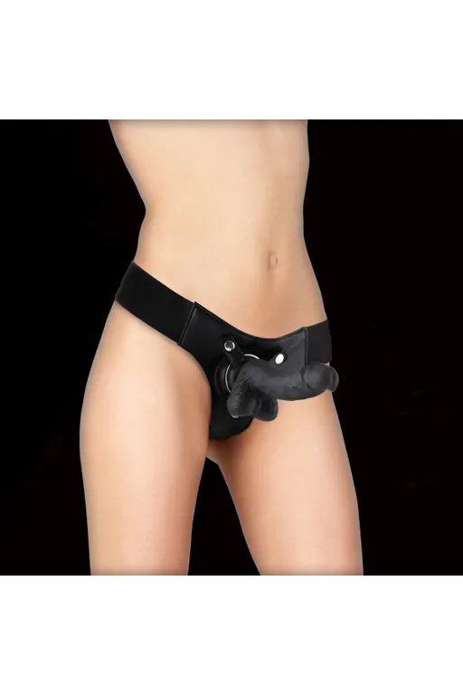 страпон с кожаными трусиками realistic - 7 inch в Сочи