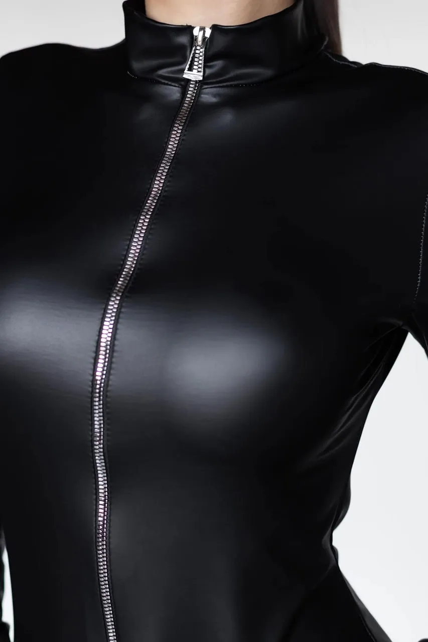 Эротическое комбинезон pinkrabbit из экокожи на молнии в Сочи