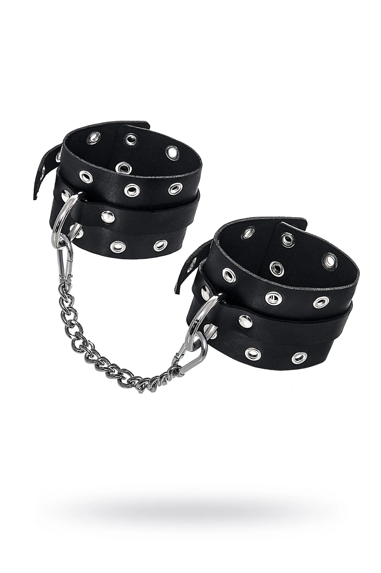 оковы pecado bdsm, однослойные с люверсами, натуральная кожа, черные в Сочи