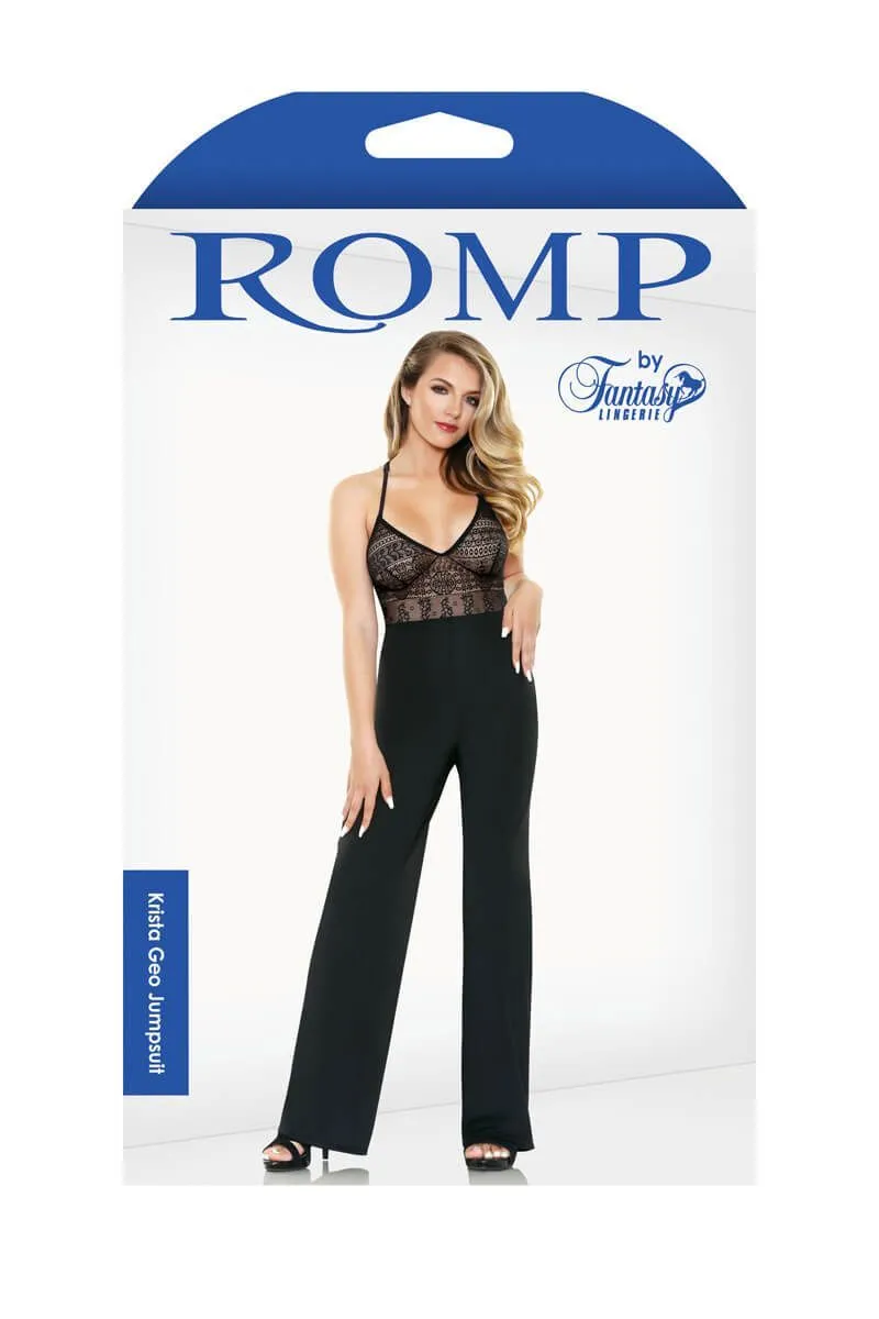 Эротическое комбинезон fantasy lingerie krista geo jumpsuit, черный в Сочи