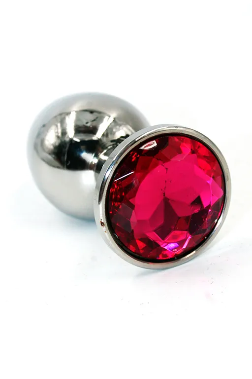 анальная пробка "medium" нержавеющая сталь dark pink в Сочи