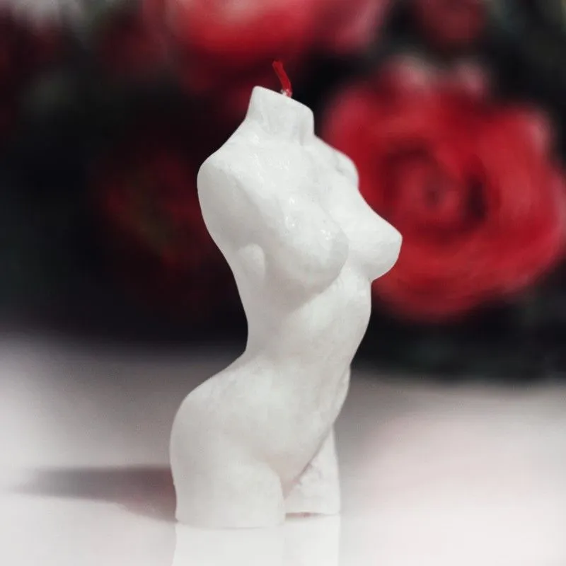 фигурная свеча афродита, пальмовый воск, перламутровая белая, 95 гр. в Сочи