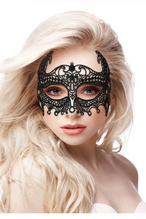 кружевная маска ручной работы на глаза empress black lace mask в Сочи