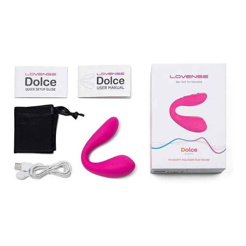 двойной вибростимулятор с приложением lovense dolce (quake), розовый в Сочи