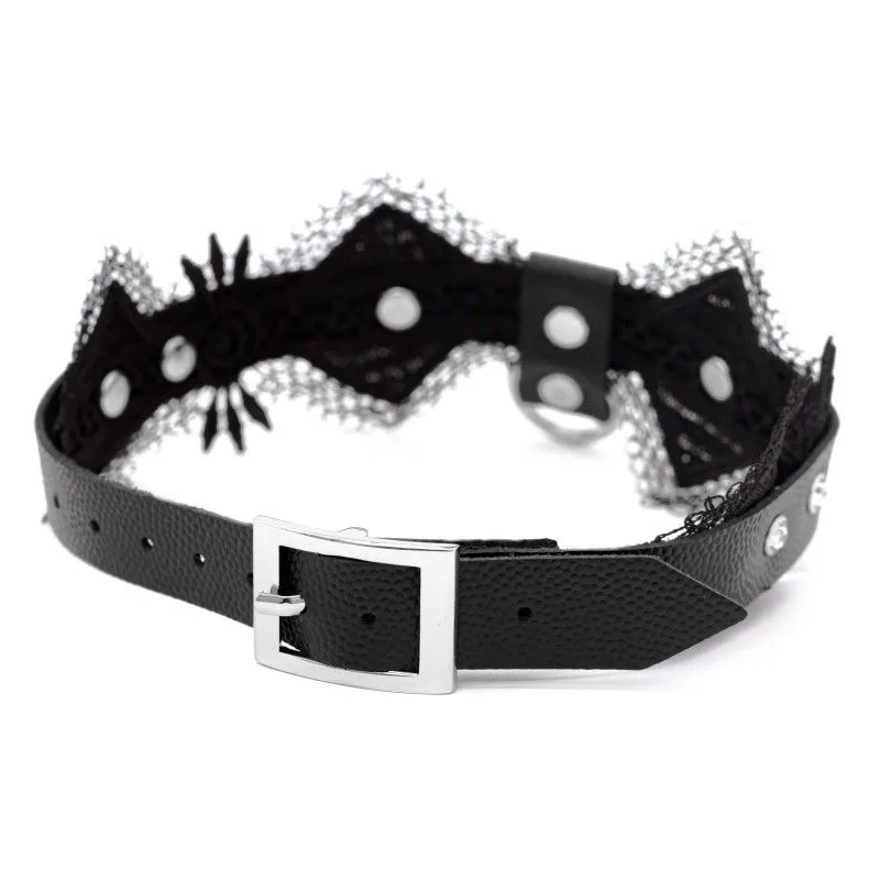 чокер с кружевом pinkrabbit чёрный в Сочи