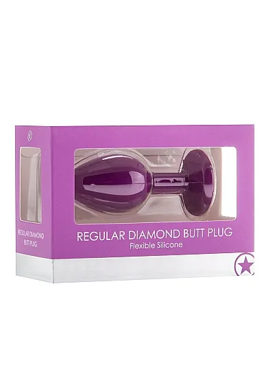 анальная пробка с кристаллом diamond butt plug (medium) в Сочи