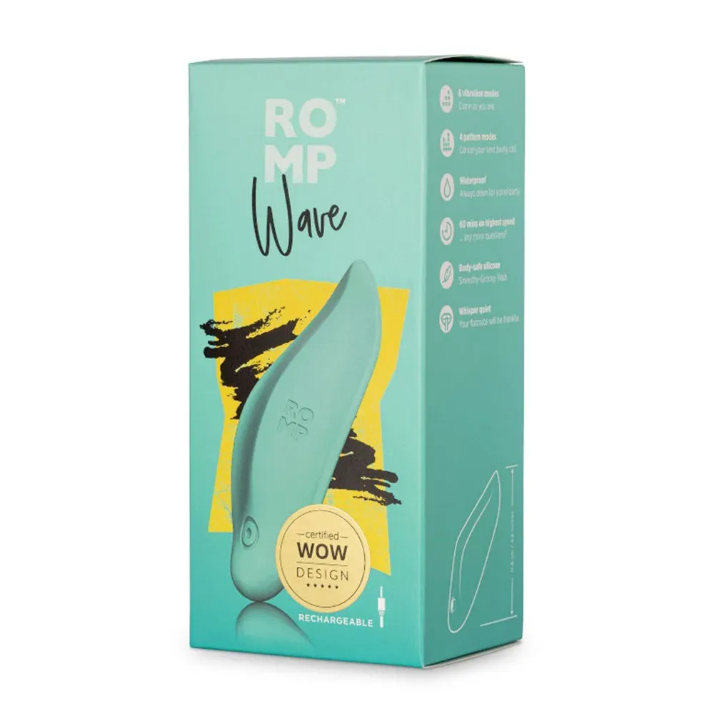 миниатюрный вибромассажер romp wave, голубой в Сочи