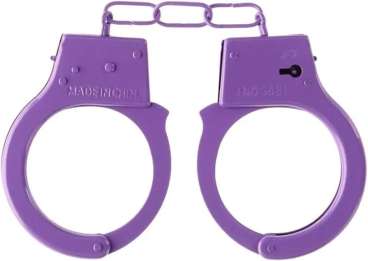 наручники металлические beginner's handcuffs, фиолетовые в Сочи