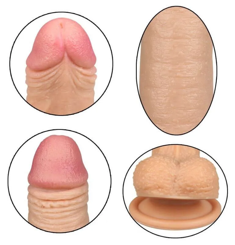 фаллоимитатор lovetoy 7 inch dual layered liquid silicone nature cock, телесный в Сочи