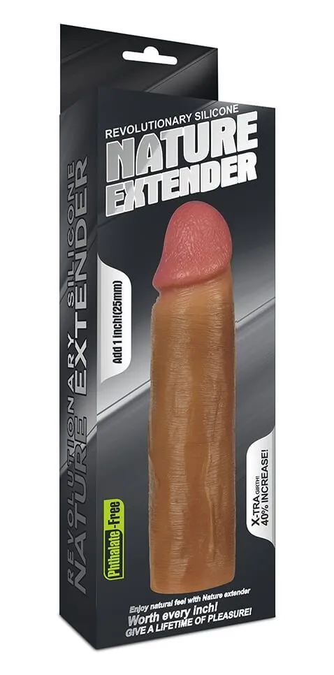 насадка на член lovetoy nature extender, коричневая в Сочи