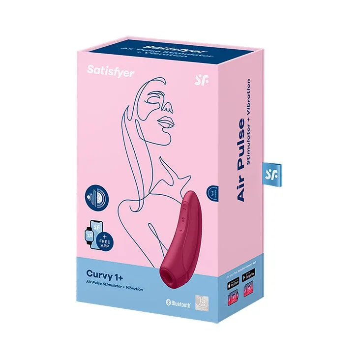 вакуум-волновой бесконтактный cтимулятор satisfyer curvy 1+, бордовый в Сочи