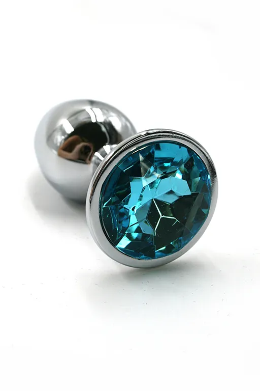 анальная пробка "medium"из аллюминия light blue в Сочи