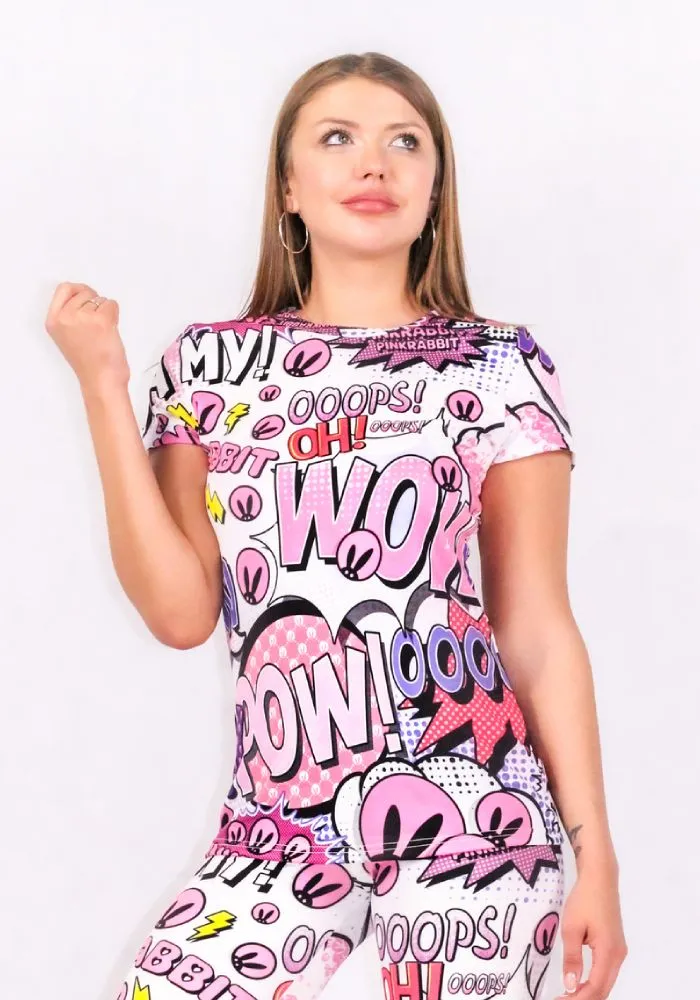Футболка Женская PinkRabbit POW!
