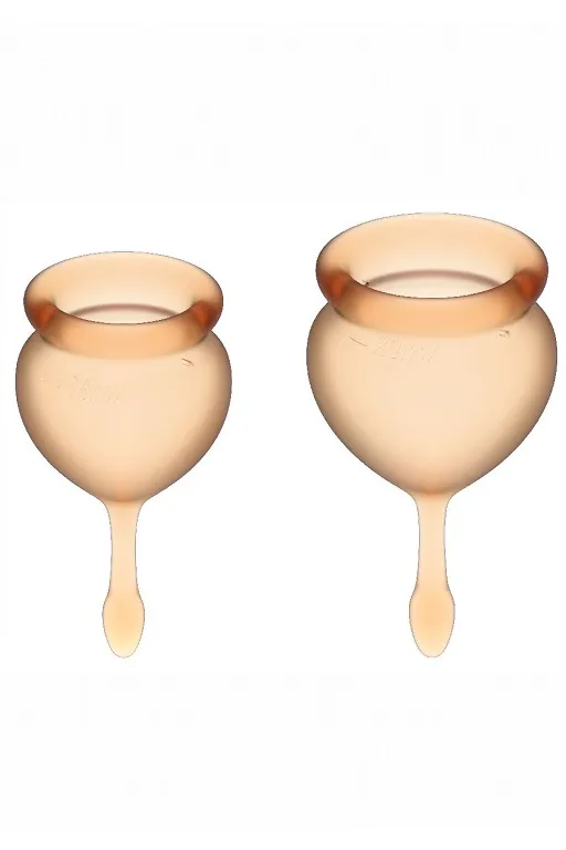 набор менструальных чаш satisfyer feel good menstrual cup (orange) в Сочи