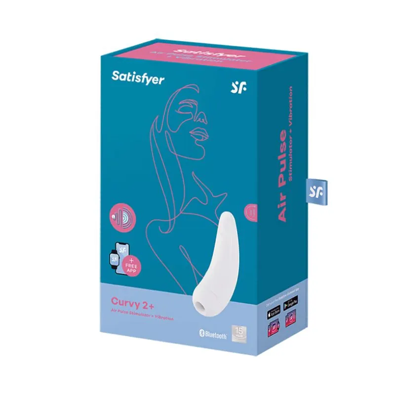 вакуум-волновой бесконтактный стимулятор клитора satisfyer curvy 2+, белый в Сочи