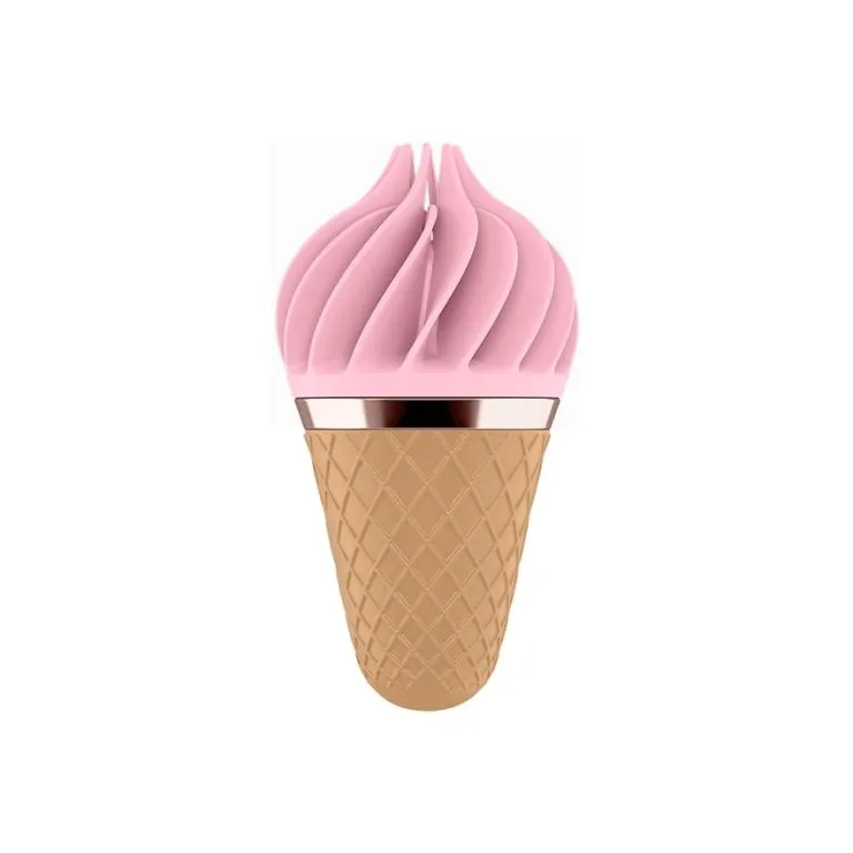 мини вибромассажер sweet treat - коричневый и розовый в Сочи