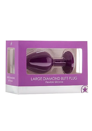 анальная пробка с кристаллом diamond butt plug (large) в Сочи
