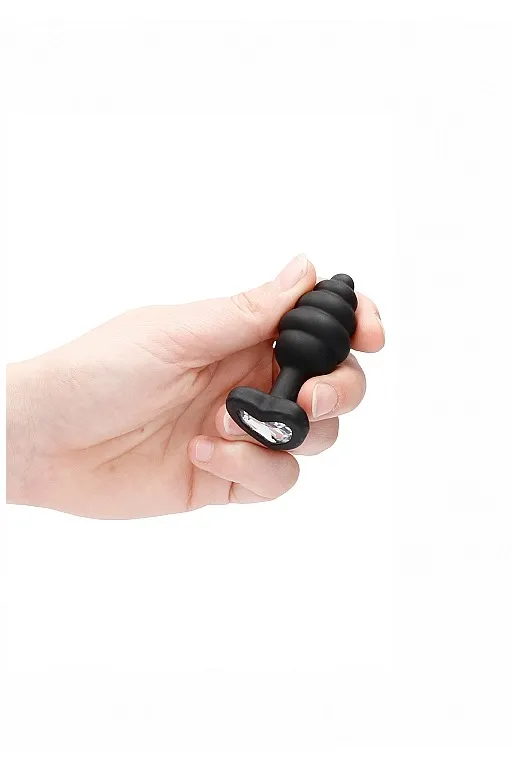 анальная пробка regular ribbed diamond heart plug в Сочи