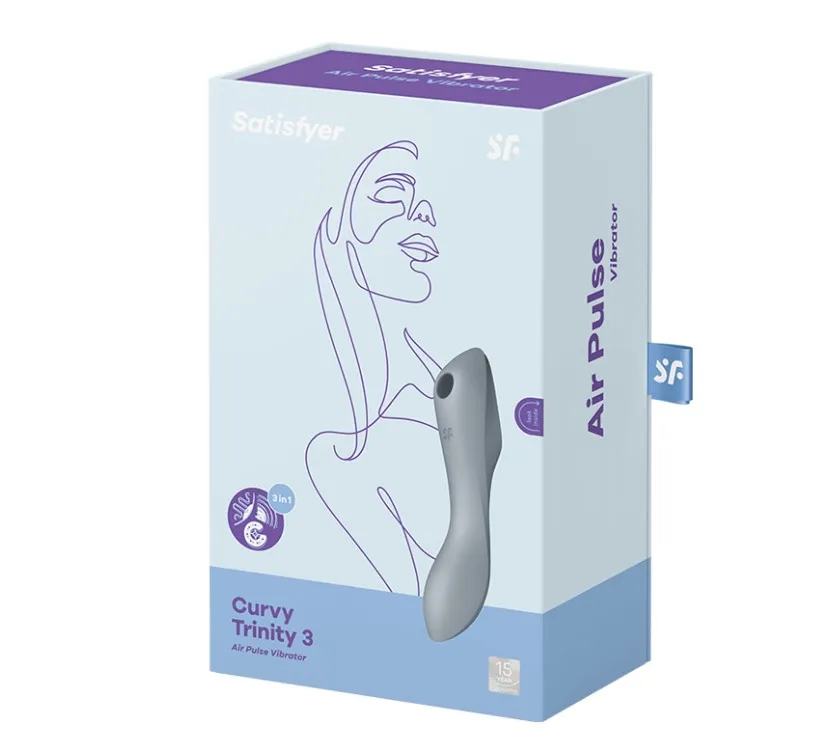 вакуумный массажер satisfyer curvy trinity 3 bluegrey 036533sa в Сочи