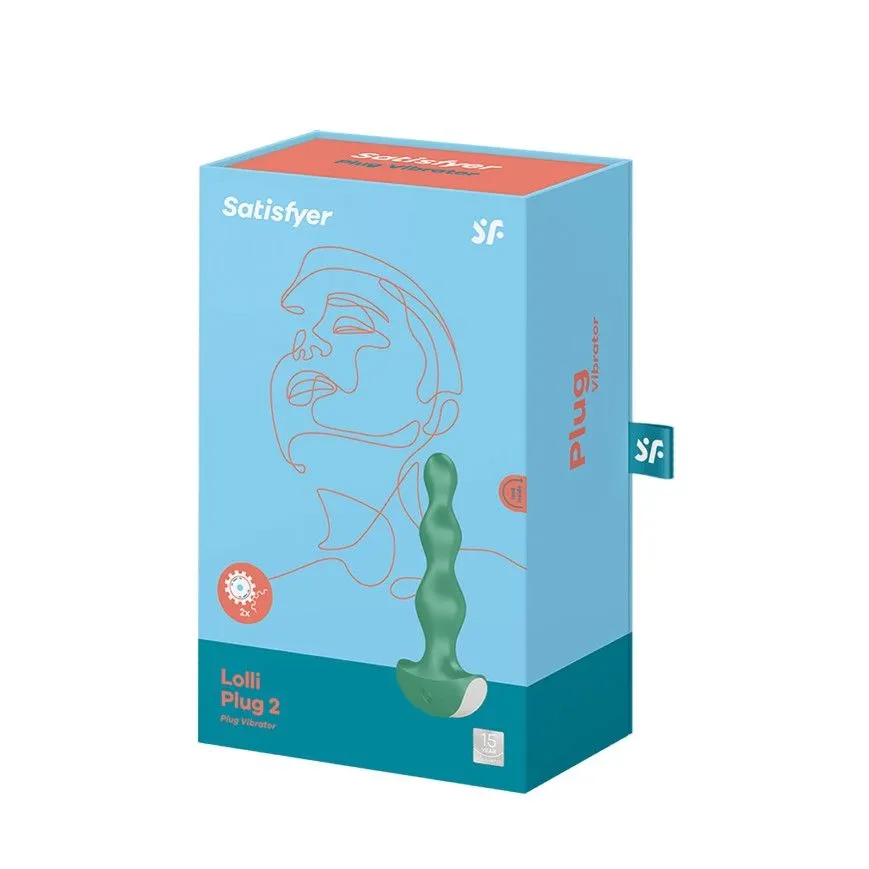 пробка анальная с вибрацией satisfyer lolli plug 2, зелёная в Сочи