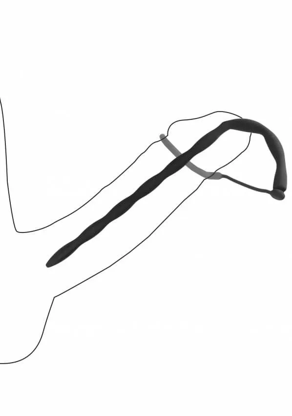 уретральный катетер с эрекционным кольцом urethral sounding, черный в Сочи