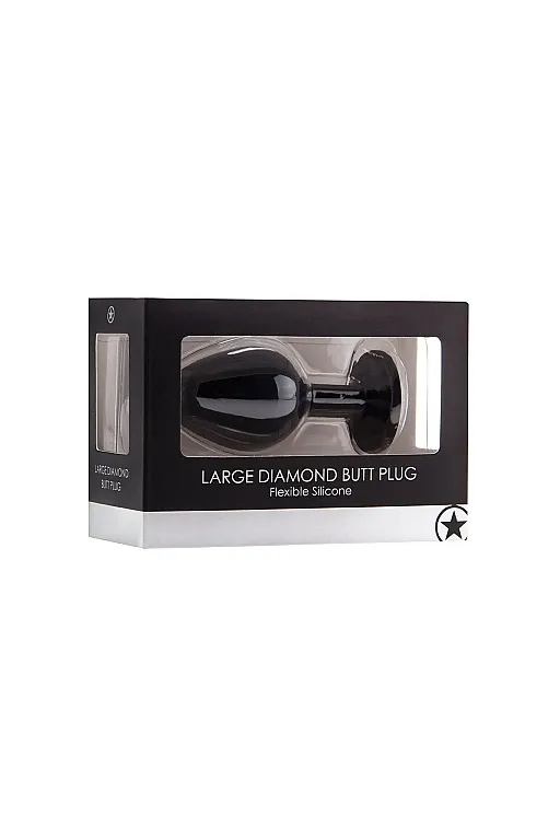 анальная пробка с кристаллом diamond butt plug (large) в Сочи