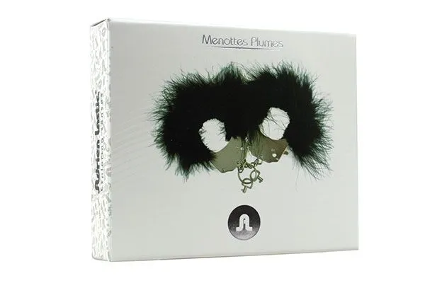 наручники декоративные adrien lastic metallic handcuffs, черные в Сочи