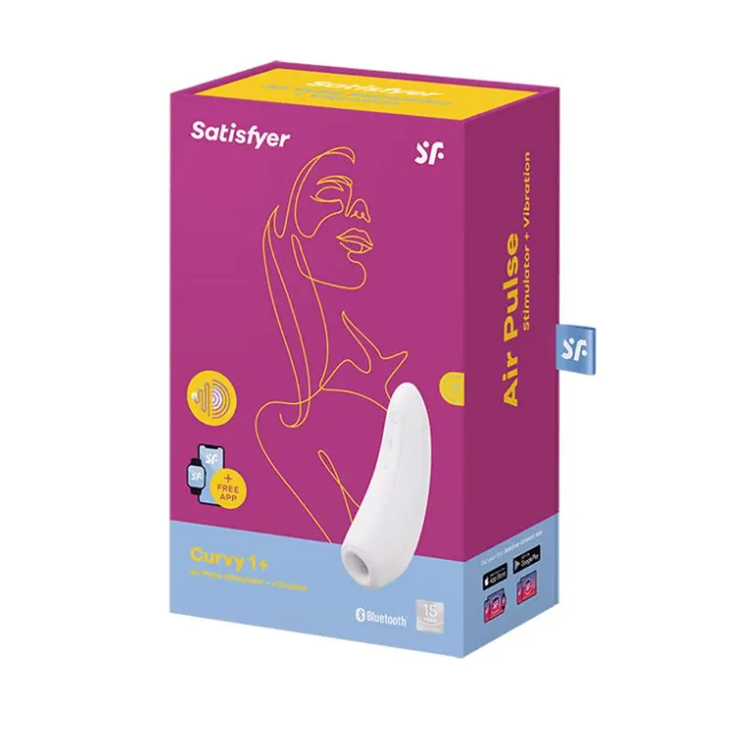 вакуум-волновой бесконтактный cтимулятор satisfyer curvy 1+, белый в Сочи