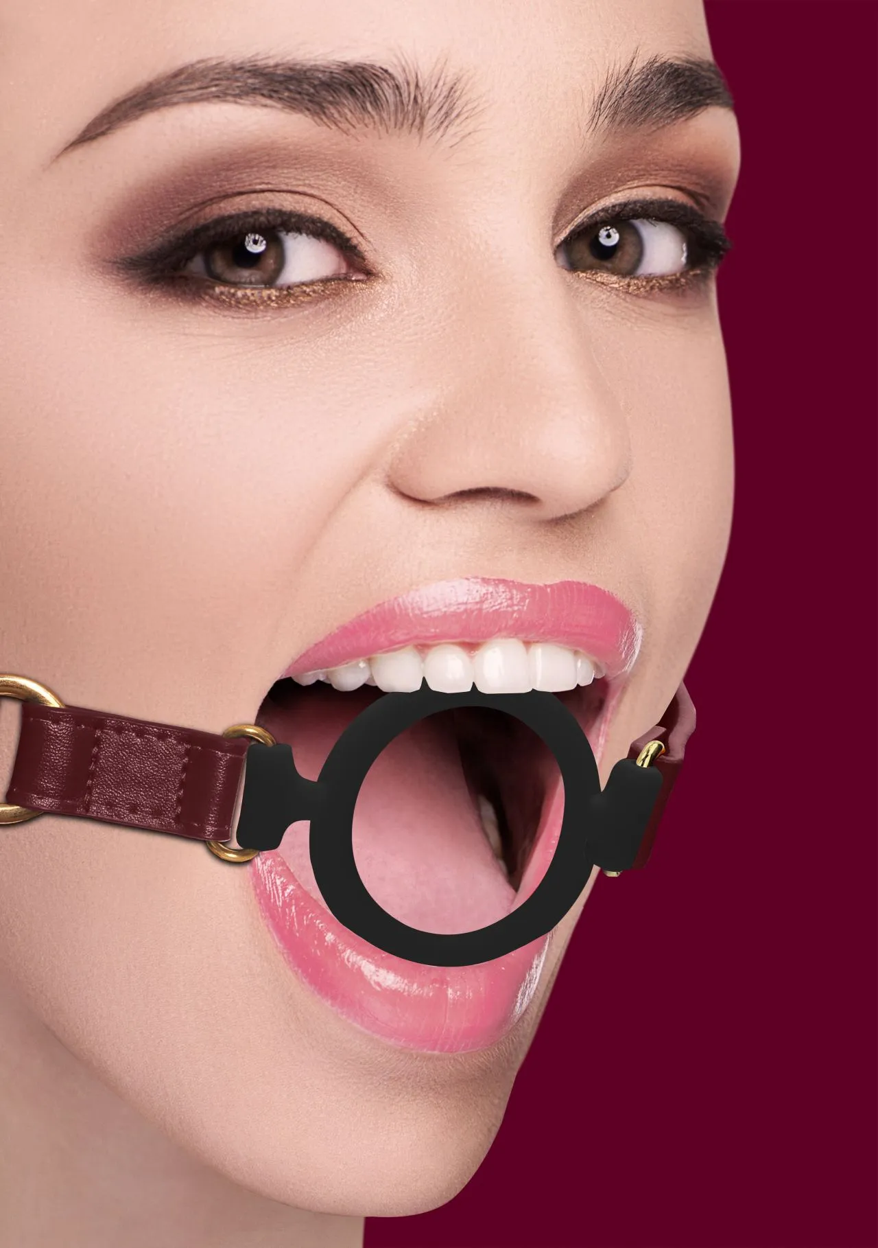 кляп с креплением ouch ouch! - silicone ring gag - burgundy в Сочи