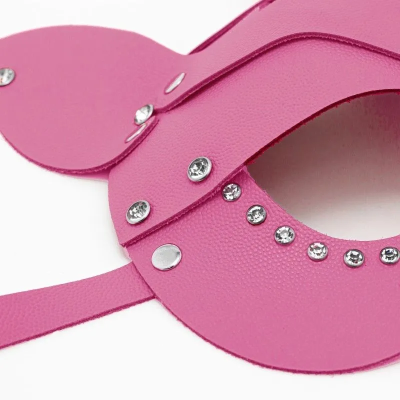 маска кошки со стразами pinkrabbit, розовая в Сочи