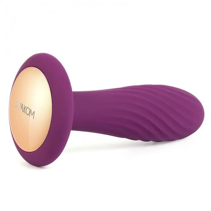 анальная пробка ребристая svakom bella, фиолетовая в Сочи