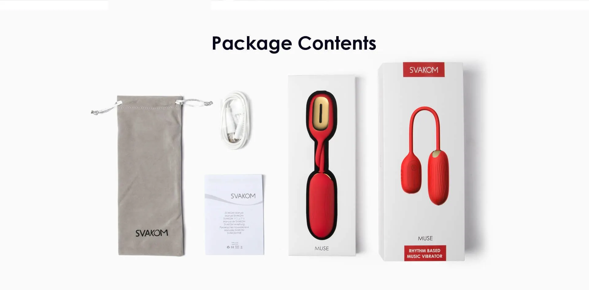 универсальный массажер svakom muse, красный в Сочи