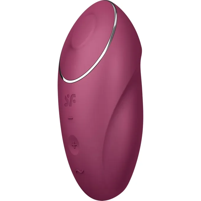вибромассажер satisfyer tap & climax 1, силикон, бордовый, 11 см в Сочи