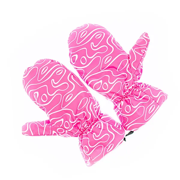 Варежки PinkRabbit, розовые, onesize