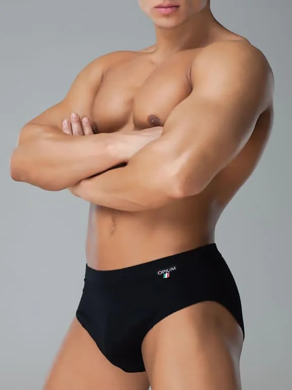 Эротическое трусы-слипы мужские opium r52, черные в Сочи