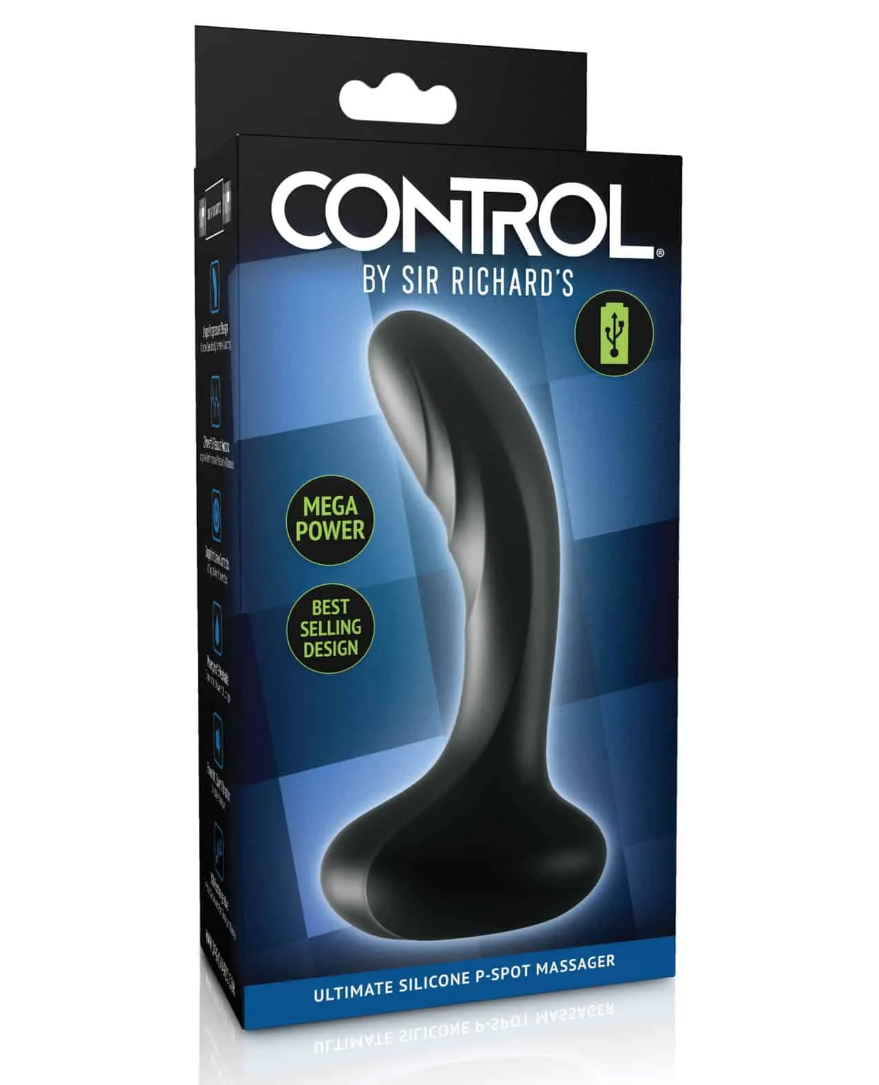 анальный вибростимулятор изогнутый control by sir richards silicone pspot massager, черный в Сочи