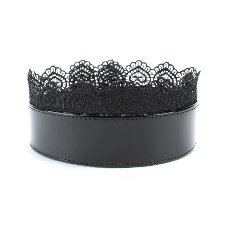 изящный ошейник с кружевом black bdsm light  810007ars в Сочи