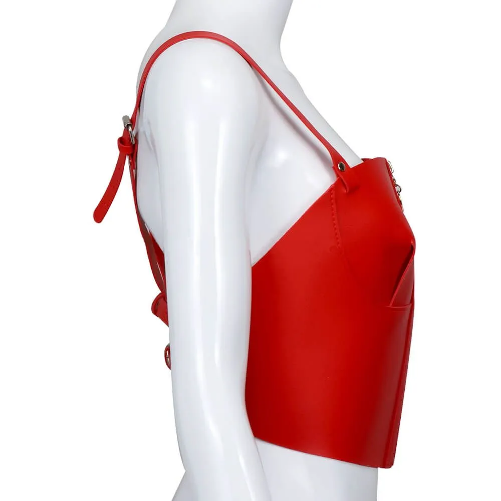 Эротическое корсет на молнии lapin rose harness, красный в Сочи