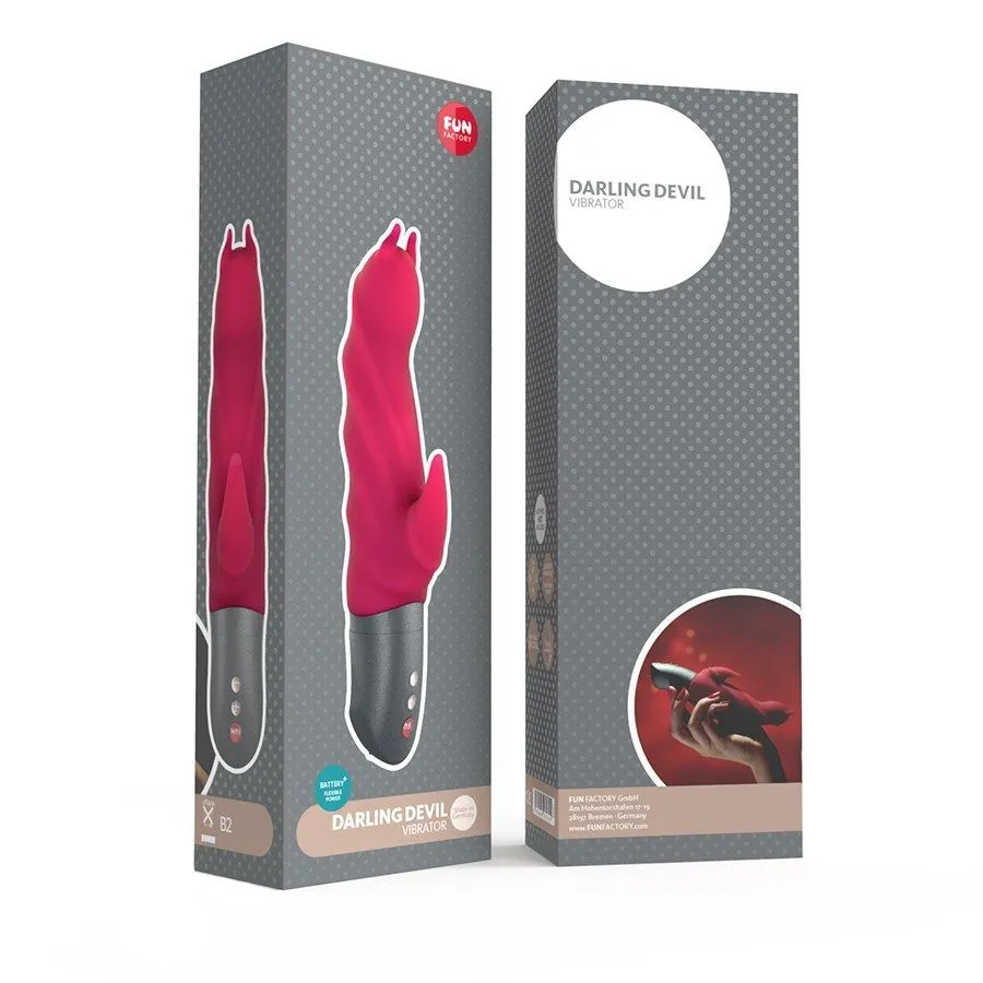 вибратор fun factory darling devil battery plus, малиновый в Сочи