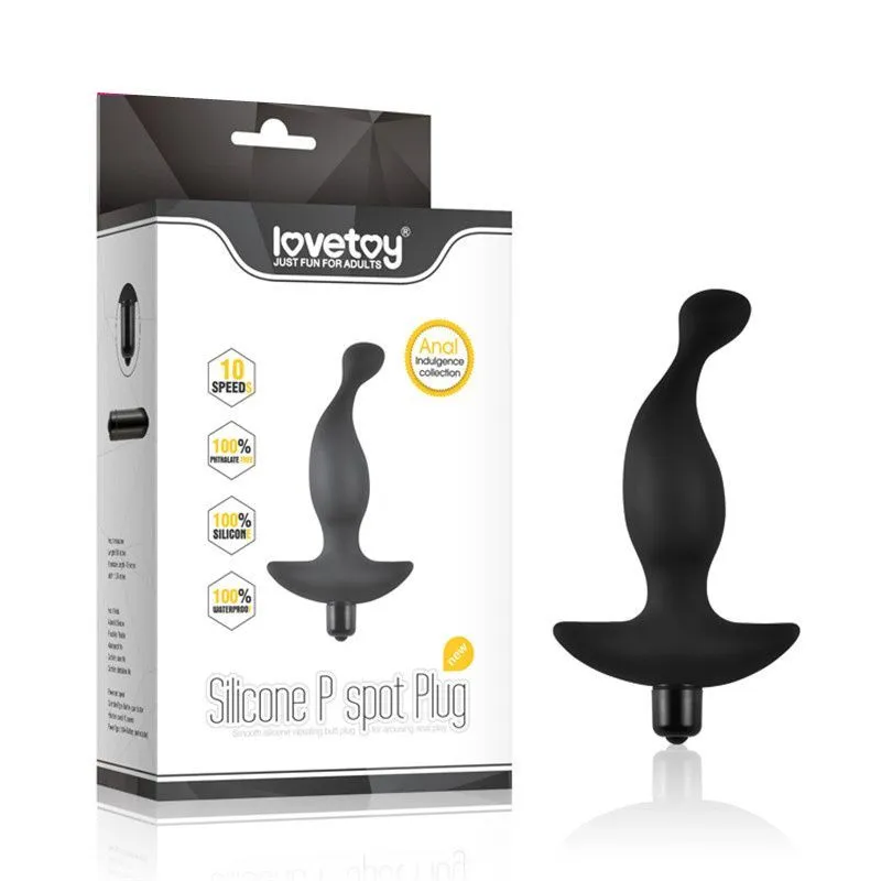анальная пробка фигурная lovetoy p spot plug, чёрная в Сочи