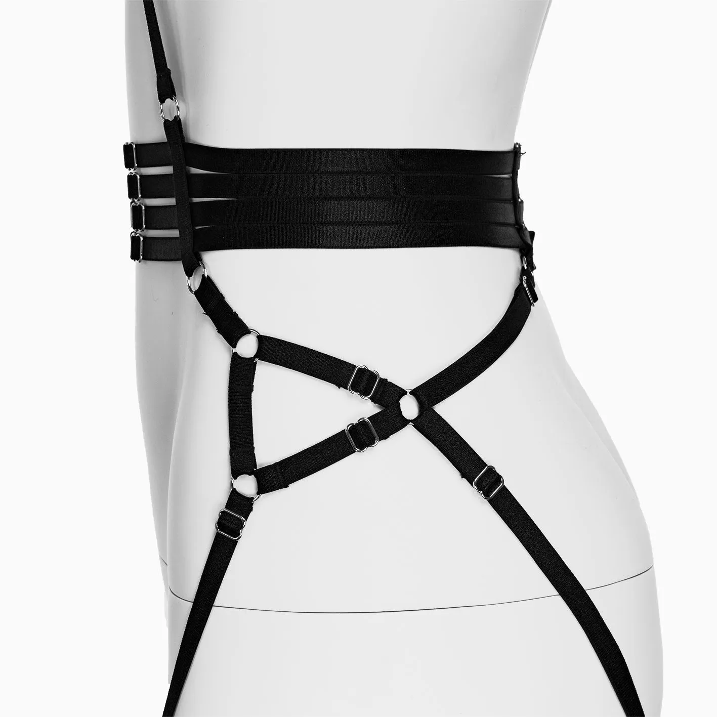 портупея pinkrabbit bandage elastic, чёрный в Сочи