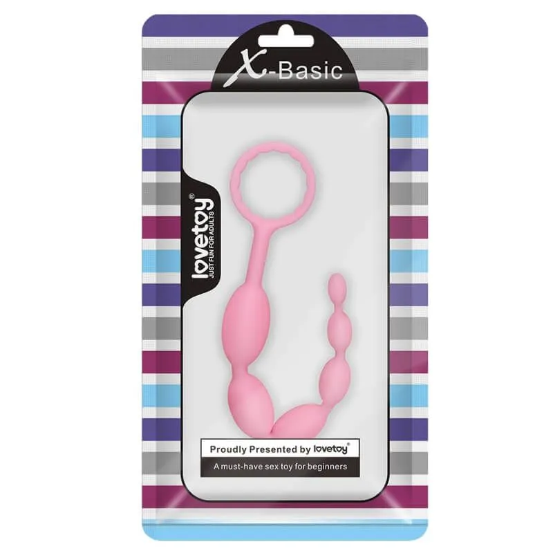 анальная елочка lovetoy x-basic 10, розовая в Сочи